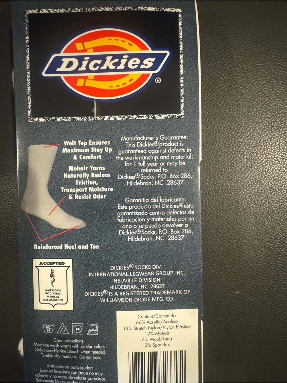 *Dickies White Premium Work Crew Socks